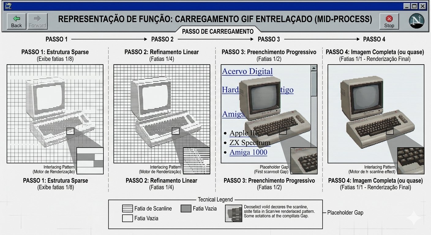 Exemplo de carregamento de GIF entrelaçado