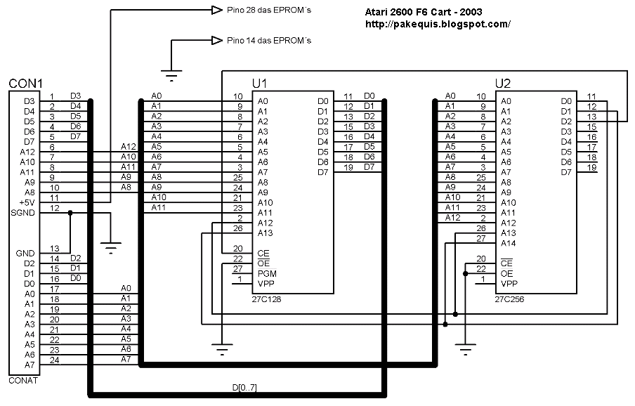 Esquema Atari cartucho F6