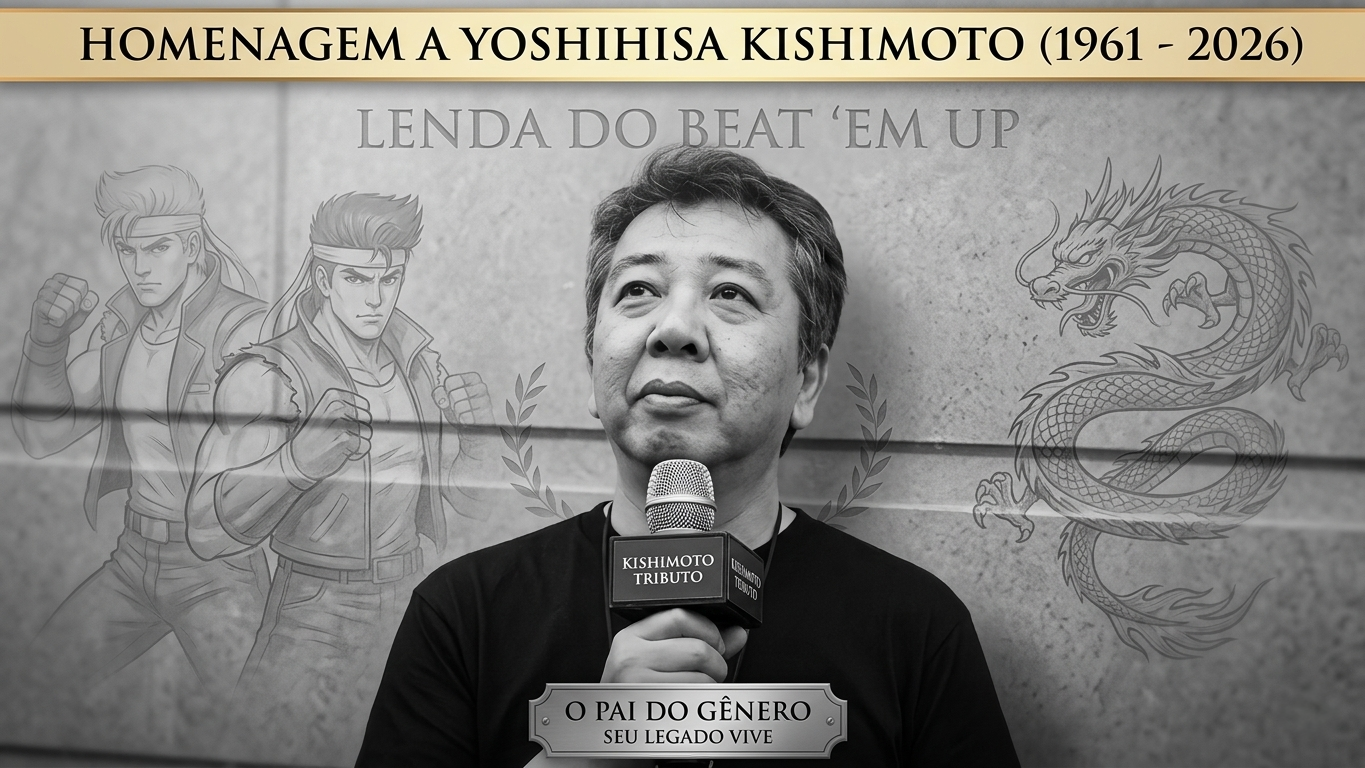 Yoshihisa Kishimoto (1961–2026), o visionário por trás de clássicos como Renegade e Double Dragon.